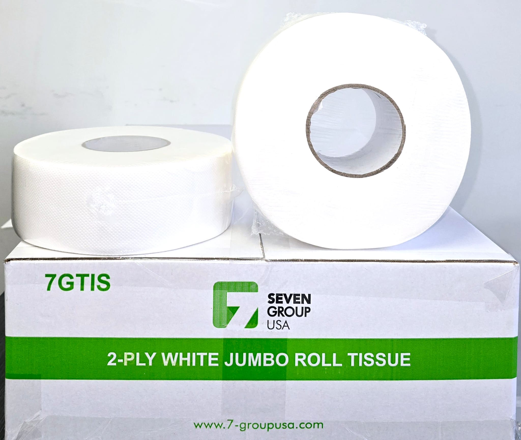 TISSUE JUMBO ROLL WHITE 2PLY ROLL